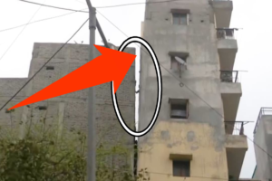 4-Storey Building Tilts in East Delhi’s Geeta Colony, Residents Evacuated Safely