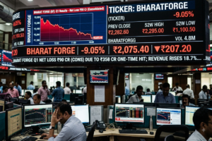 Bharat Forge Shares Drop 9% Following Q1 Results and One-Time Loss