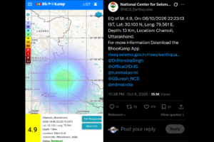 Magnitude 4.9 Earthquake Strikes Uttarakhand, Mild Tremors Jolt Delhi-NCR